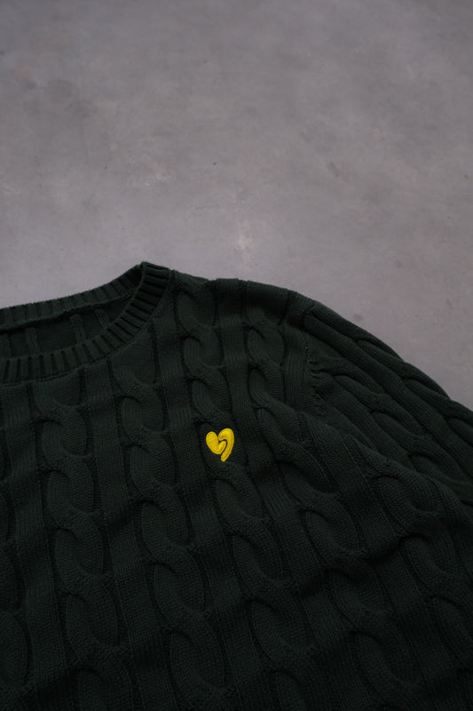 Pull Classique En Laine Vert Forêt