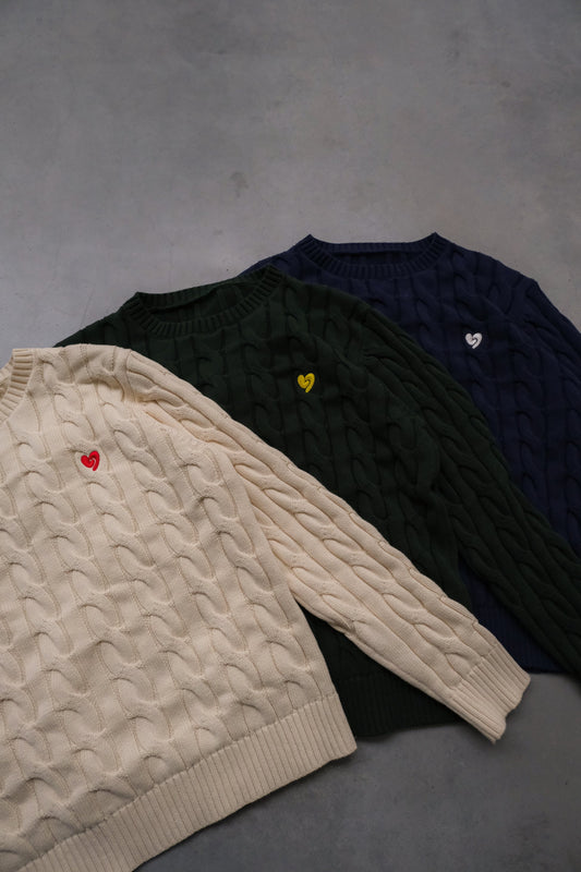 Pull Classique En Laine Bleu Marine