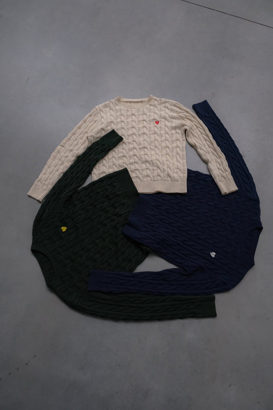 Pull Classique En Laine Bleu Marine