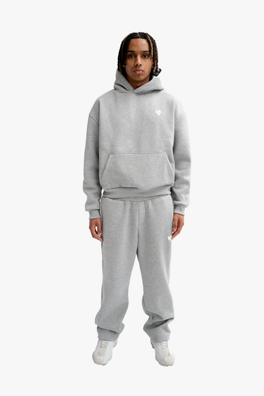 Sweat À Capuche Basique Gris
