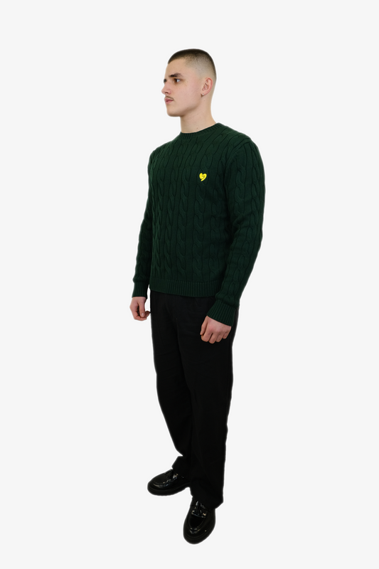 Pull Classique En Laine Vert Forêt