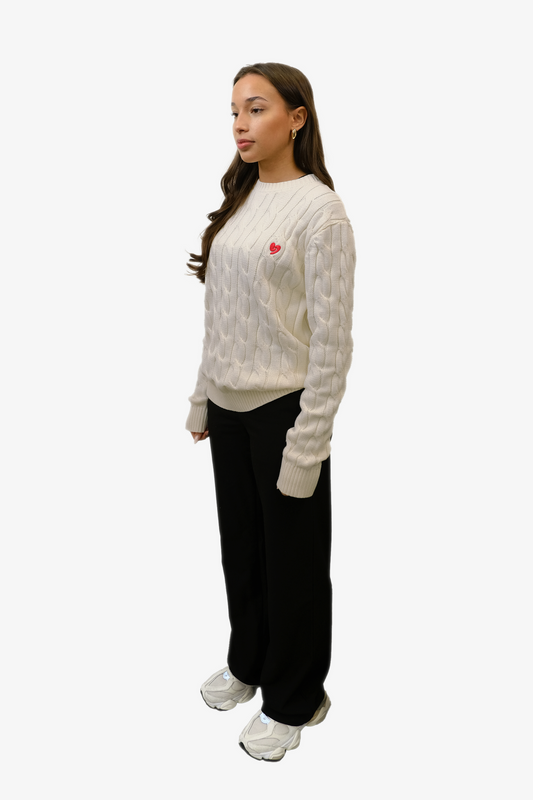 Pull Classique En Laine Bleu Marine