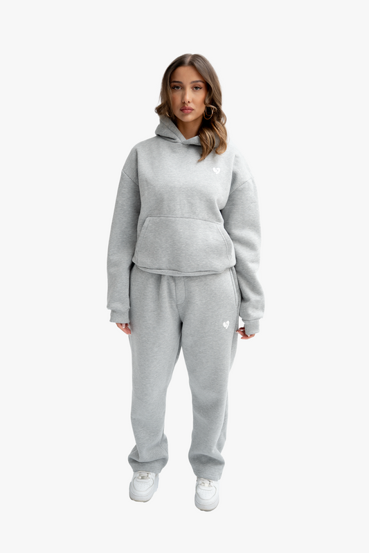 Sweat À Capuche Basique Gris
