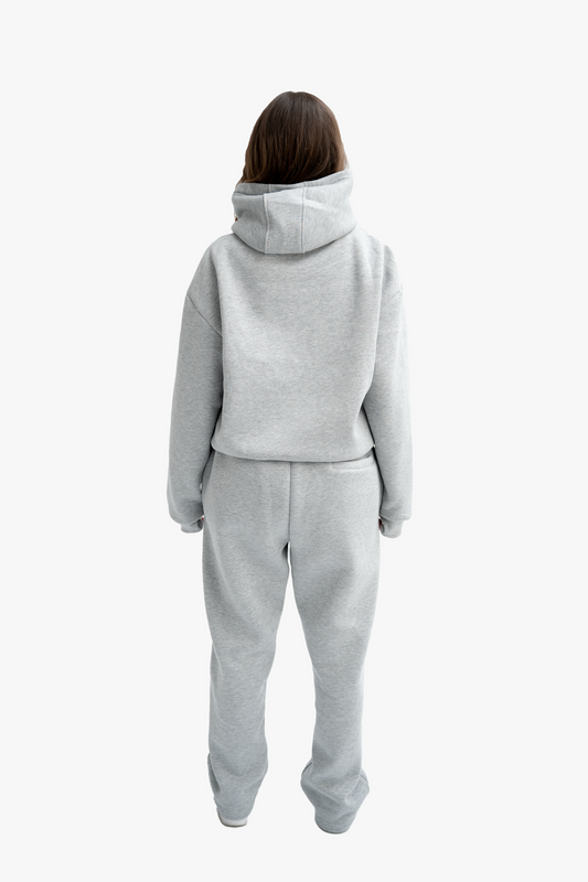 Sweat À Capuche Basique Gris