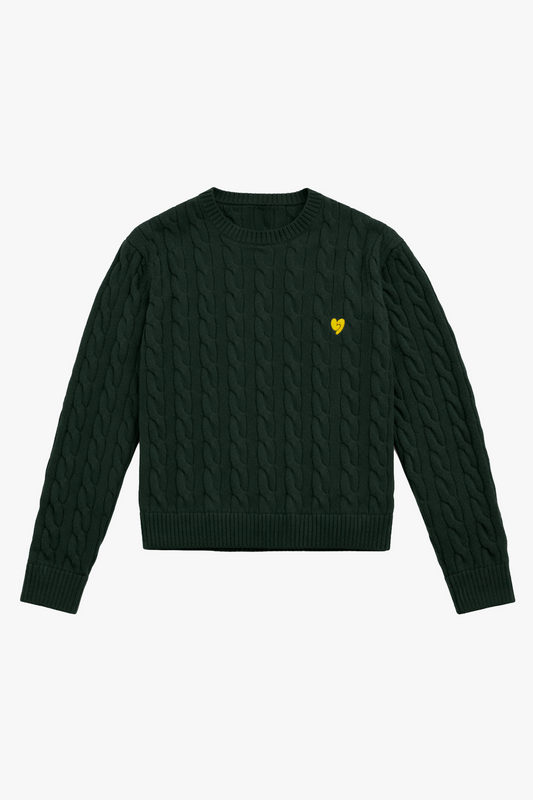 Pull Classique En Laine Vert Forêt