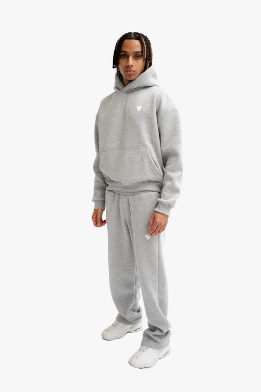 Sweat À Capuche Basique Gris